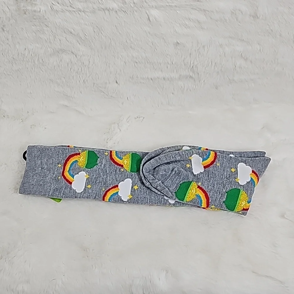 St Patrick's Day Gold at the End of Rainbow Knee High Socks Size 4-10